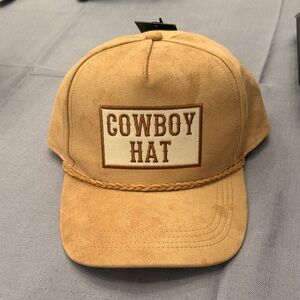 Cowboy Hat Suede-Style Tan Baseball Cap